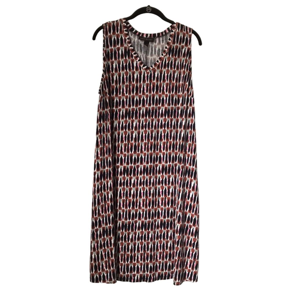 Lane Bryant Womens Dress Size 14/16 Multicolor Sleeveless V Neck Pockets A-line